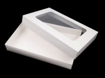 Textillux.sk - produkt Papierová krabica natural s priehľadom - 2 biela