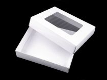Textillux.sk - produkt Papierová krabica natural s priehľadom - 2 biela