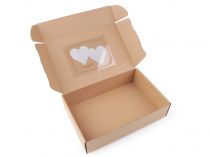 Textillux.sk - produkt Papierová krabica s priehľadom - srdce