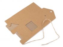 Textillux.sk - produkt Papierová krabička naturálna s priehľadom a motúzikom