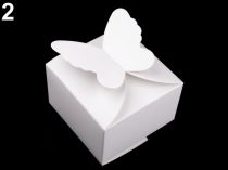 Papierová krabička s motýľom 7x10,5x10,5 cm svadobná