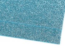 Textillux.sk - produkt Penová guma Moosgummi s glitrami 20x30 cm - 9 modrá ľadová