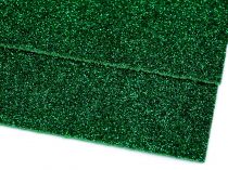 Textillux.sk - produkt Penová guma Moosgummi s glitrami 20x30 cm - 11 zelená vianočná