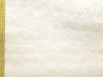 Textillux.sk - produkt Okrúhle PVC obrusy do interiéru a záhrady priemer 140 cm - 6 biely kvet reliéf