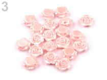 Textillux.sk - produkt Plastová ružička  s prievlakomØ13 mm  - 3 ružová najsv. perleť