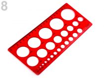Textillux.sk - produkt Plastová šablona kruhy - 8 červená