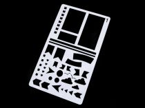 Textillux.sk - produkt Plastová šablona rámčeky, šipky a piktogramy 10x18 cm