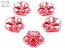 Textillux.sk - produkt Plastové koráliky Glance kvet Ø26 mm - 22 ružová
