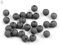 Textillux.sk - produkt Plastové koráliky matné Ø8 mm - 9 (49D) olivová šedá