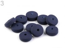 Textillux.sk - produkt Plastové koráliky matné disk Ø15 mm - 3 modrá temná