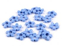 Textillux.sk - produkt Plastové korálky kvet Ø18 mm - 6 modrá svetlá