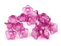 Textillux.sk - produkt Plastové korálky zvonček / sukienka 12 mm - 12 ružový oleander