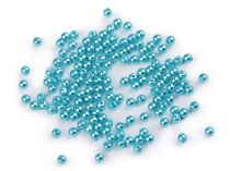 Textillux.sk - produkt Plastové voskové koráliky / perly Glance Ø4 mm - F32 modrá tyrkys.