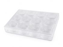 Textillux.sk - produkt Plastový box / zásobník 12 skrutkovacích dózičiek