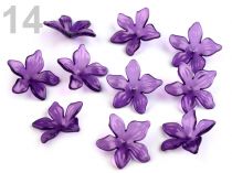 Textillux.sk - produkt Plastový kvet transparent Ø29mm - 14 (61) - 29 mm fialová purpura