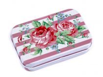 Textillux.sk - produkt Plechová krabička lúčne kvety - 23 pink