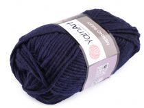 Textillux.sk - produkt Pletacia priadza 100 g Merino hrčky - 21 (583) modrá tmavá