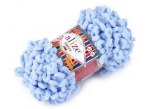 Textillux.sk - produkt Pletacia priadza Alize Puffy Fine 100 g - 6 (218) modrá svetlá