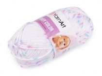 Textillux.sk - produkt Pletacia priadza Baby Color 50 g - 1 (112) biela ružová