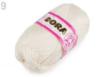 Textillux.sk - produkt Pletacia priadza Dora 100 g - 9 (004) smetanová