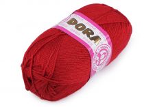Textillux.sk - produkt Pletacia priadza Dora 100 g - 16 (33) červená tm.