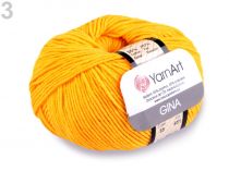 Textillux.sk - produkt Pletacia priadza Gina 50 g YarnArt - 3 (35) žltá