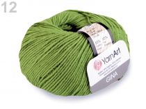 Textillux.sk - produkt Pletacia priadza Gina 50 g YarnArt - 12 (69) zelená khaki str.