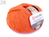 Textillux.sk - produkt Pletacia priadza Gina 50 g YarnArt - 29 (77) oranžová  