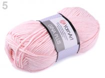 Textillux.sk - produkt Pletacia priadza Gina Plus 100 g YarnArt - 5 (74) ružová najsv.