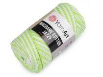 Textillux.sk - produkt Pletacia priadza macramé cotton Jazzy 250 g - 1 (1221) biela zelená