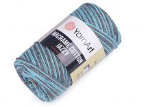 Textillux.sk - produkt Pletacia priadza macramé cotton Jazzy 250 g - 7 (1212) modrá kačacia šedá