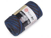 Textillux.sk - produkt Pletacia priadza macramé cotton Jazzy 250 g - 8 (1208) modrá safírová šedá