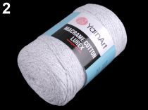 Textillux.sk - produkt Pletacia priadza Macrame Cotton lurex 250 g - 2 (720) biela strieborná