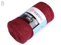 Textillux.sk - produkt Pletacia priadza Macrame Cotton lurex 250 g - 8 (739) bordó sv.