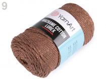 Textillux.sk - produkt Pletacia priadza Macrame Cotton lurex 250 g - 9 (742) hnedá svetlá