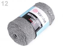Textillux.sk - produkt Pletacia priadza Macrame Cotton lurex 250 g - 12 (737) šedá strieborná