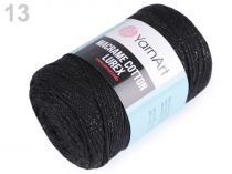 Textillux.sk - produkt Pletacia priadza Macrame Cotton lurex 250 g - 13 (722) čierna