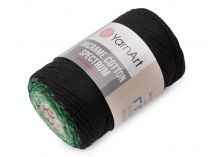 Textillux.sk - produkt Pletacia priadza Macrame Cotton Spectrum 250 g - 8 (1315) čierna zelená