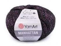 Textillux.sk - produkt Pletacia priadza Manhattan 50 g - 8 (906) čierna fialová
