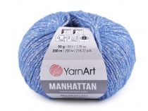Textillux.sk - produkt Pletacia priadza Manhattan 50 g - 6 (907) modrofialová strieborná