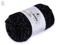 Textillux.sk - produkt Pletacia priadza Myboshi Glitz 50 g s lurexom - 6 (L8) čierna