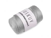 Textillux.sk - produkt Pletacia priadza PES macramé 3; 100 g - 11 (29) šedá najsvetlejšia