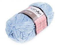 Textillux.sk - produkt Pletacia priadza Velour 100 g - 11 (851) modrá svetlá
