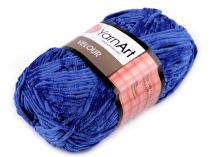 Textillux.sk - produkt Pletacia priadza Velour 100 g - 17 (857) modrá kobaltová