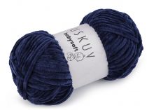 Textillux.sk - produkt Pletacia ženilková priadza Babysoft 100 g - 21 (18) modrá tmavá