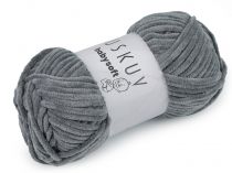 Textillux.sk - produkt Pletacia ženilková priadza Babysoft 100 g - 22 (46) šedá