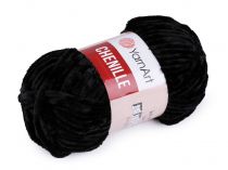 Textillux.sk - produkt Pletacia ženilková priadza Chenile 100 g - 9 (542) čierna