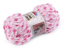 Textillux.sk - produkt Pletacia ženilková priadza Dolphin Baby Colors 100 g - 4 (80414) biela ružová