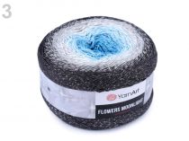 Textillux.sk - produkt Pletacie priadza Flowers Moonlight 260 g - 3 (3251) modrá azuro šedá