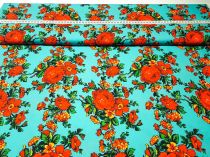 Textillux.sk - produkt Polyesterová látka folk kvet veľký 145 cm
